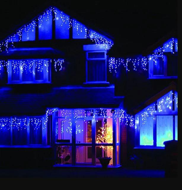Гірлянда Бахрама Вулиця 120LED Діаметр 3,3 Масив 357 4х1м. з контролером, Білий, Синя