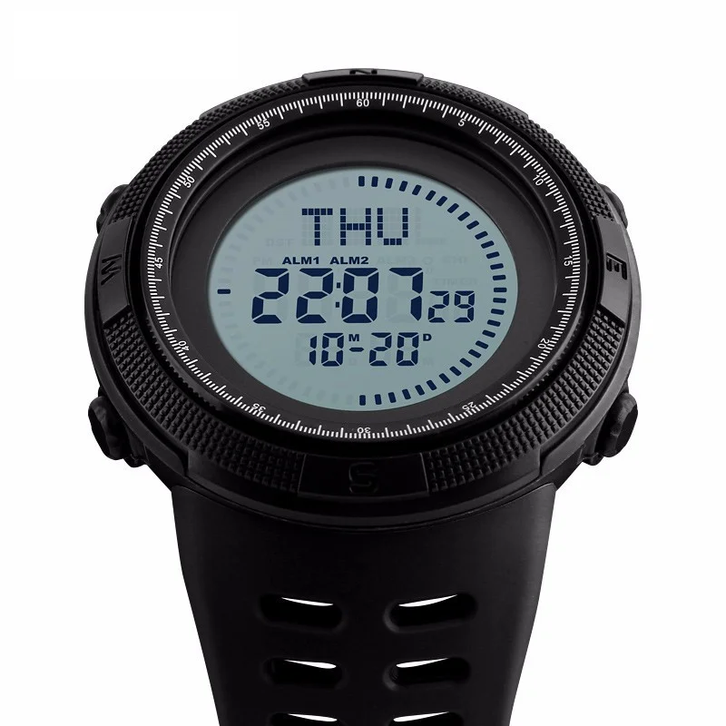 Спортивні годинник з компасом Skmei(Скмей)1254 Compass Black