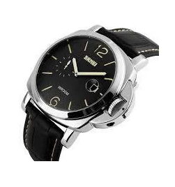 Класичні чоловічі годинники Skmei (Скмей)1124/PANERAI II, фото 2