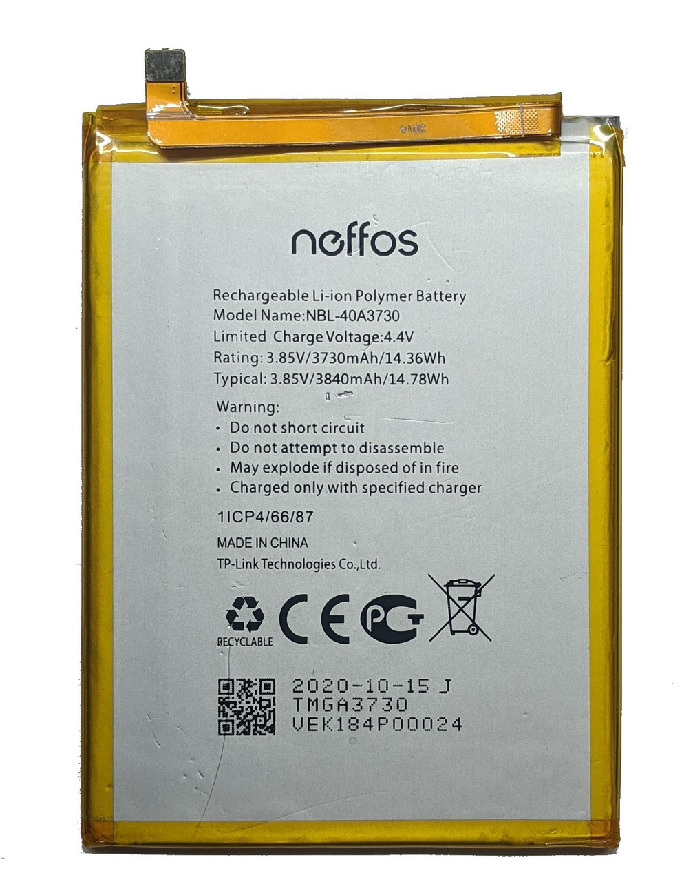 Акумулятор TP-Link Neffos C9 TP707A NBL-40A3730