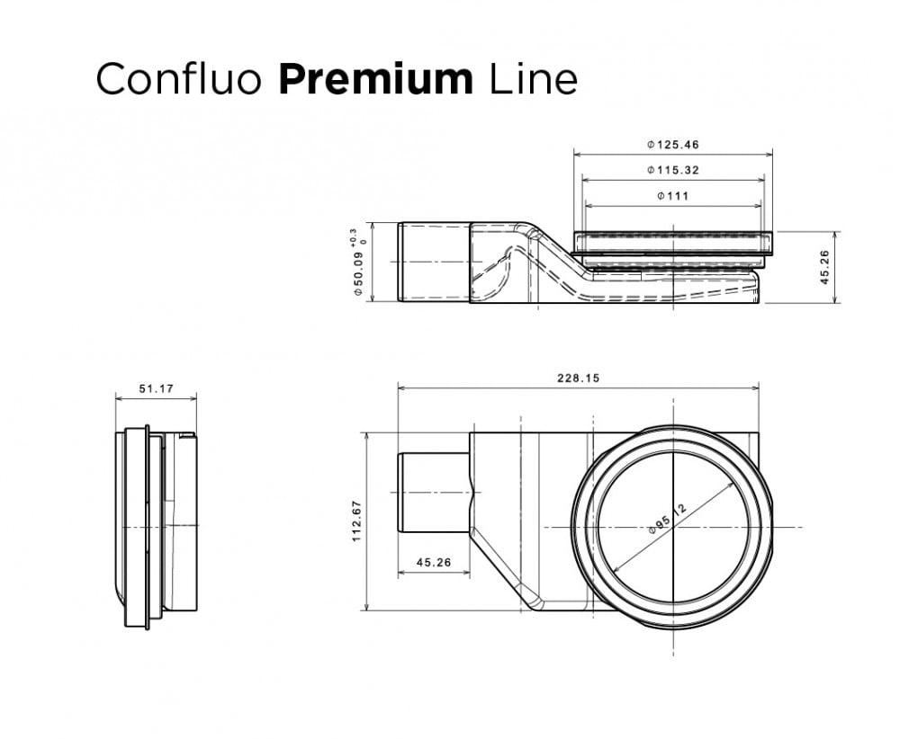 Душевой канал Pestan Confluo Premium Line с декоративной накладкой белое стекло 650 мм - фото 7 - id-p731381417