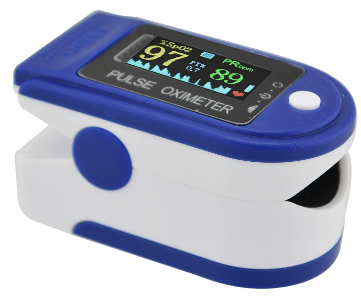 Електронний пульсоксиметр пульсометр пульсомір, для констроля рівня кисню в крові в домашніх умовах
