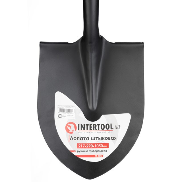 Лопата штыковая, ручка из фибергласса, 217х290х1050 мм INTERTOOL FT-2013 - фото 2 - id-p1300636674