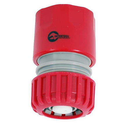 Конектор 3/4" з аквастопом для шланга 3/4" INTERTOOL GE-1021, фото 1