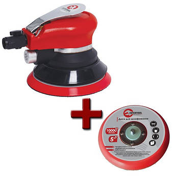 Шліфувальна машина пневматична ексцентрикова для оздоблювальних робіт INTERTOOL PT-1006, Інструмент для шліфування