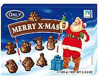 Шоколадные новогодние конфеты (фигурки) Merry X-Mas Only 100г Польша