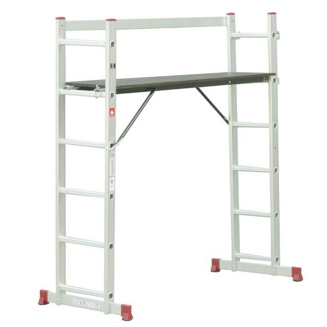 Драбина-платформа алюмінієва багатофункціональна, драбина на 5 положень INTERTOOL LT-0027