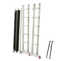 Драбина-платформа алюмінієва багатофункціональна, драбина на 5 положень INTERTOOL LT-0027, фото 2