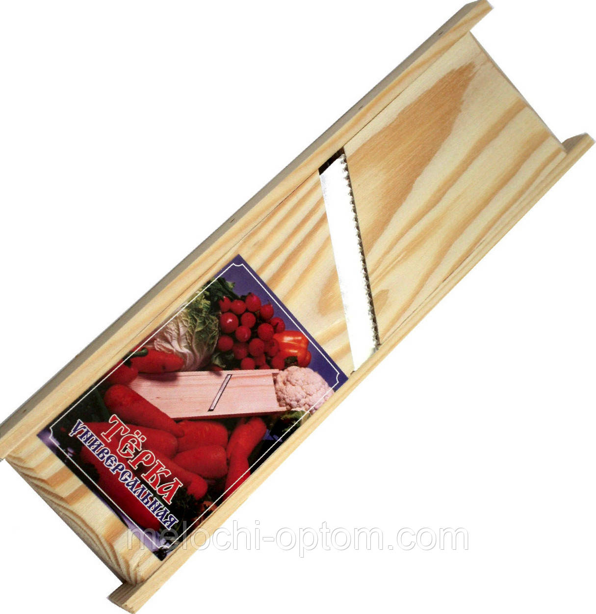 Тертка для корейської моркви дерев'яна 23х7 см