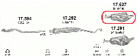 Глушитель (выхлопная система) OPEL ASTRA G (Classic) 1.6i-16V (1598см3) (00-03гг) (Астра) хетчбэк (Z16XE)