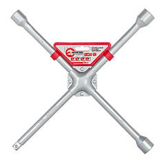 Ключ балонний хрестовий, 16" * 406 мм, D=16 мм, 17, 19, 21 мм Професійний INTERTOOL HT-1603