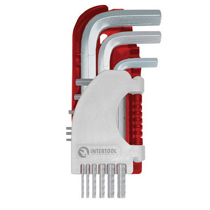 Набір ключів Г-подібних шестигранних 9 шт, 1.5-10 мм, Small INTERTOOL HT-1801, фото 1