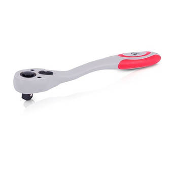 Рукоятка з храповим механізмом на 72 зубця 1/4" вигнута CrV INTERTOOL HT-2107 Ручка з храповим механізмом