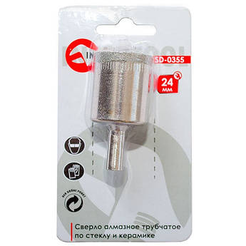 Коронка трубчаста по склу та кераміці 24 мм INTERTOOL SD-0355