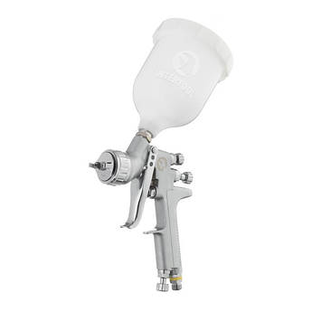 Пневматичний фарбопульт LVMP, фарбопульт з верхнім пластиковим бачком INTERTOOL PT-0115,  малярний фарбопульт