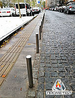 Стационарный боллард из нержавейки для защиты пешеходных зон