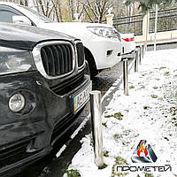 Стационарный боллард из нержавейки в виде столбика - производство и монтаж