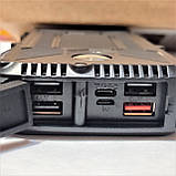 OP30 Solar powerbank 20000 mAh 4 USB, micro USB, Type-C, універсальна мобільна сонячна зарядка, фото 4