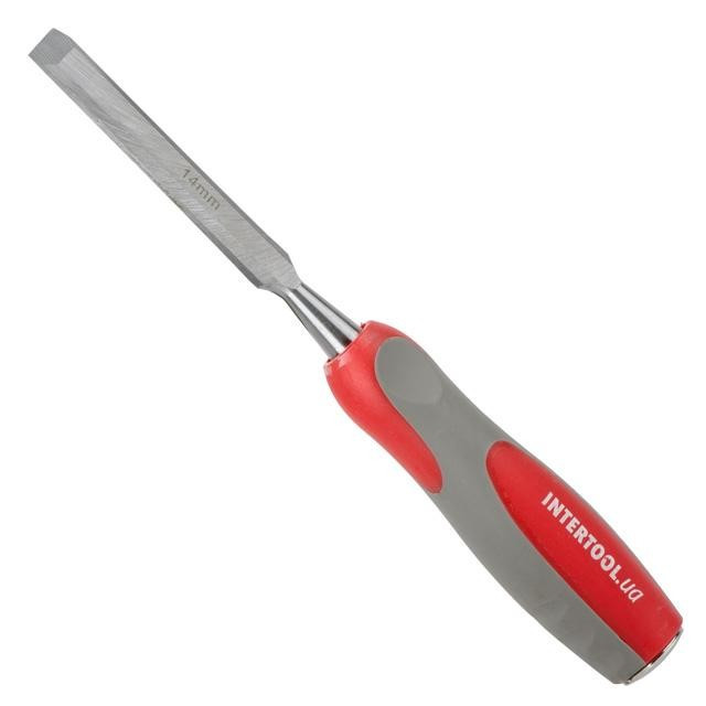 Стамеска 14мм, Cr-V, двокомпонентна рукоятка INTERTOOL HT-3514 al