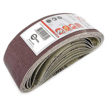 Стрічка шліфувальна 75*533 мм, зерно 80, уп. 10 шт INTERTOOL BT-0408