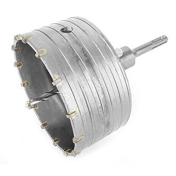 Комплект: корончатое сверло по бетону 120 мм + переходник SDS-plus 100 мм INTERTOOL SD-7120