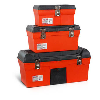 Комплект ящиків для інструментів, з металевим замком, 3 шт - 13" / 16.5" / 23.5" INTERTOOL BX-0007