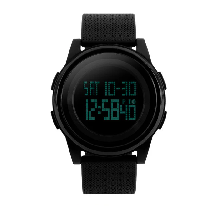 Спортивні годинник Skmei(Скмей) 1206 Black -Black Ultra New