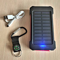 OP30 Solar powerbank 10000 mAh 2 USB , micro USB, Type-C, універсальна мобільна сонячна зарядка