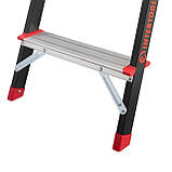 Драбина на 8 сходів, драбина з лотком для інвентарю, стрем'янка висотою 1,7 м INTERTOOL LT-0058 pwtl, фото 8