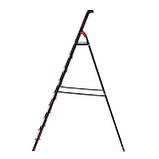 Драбина на 8 сходів, драбина з лотком для інвентарю, стрем'янка висотою 1,7 м INTERTOOL LT-0058 pwtl, фото 4