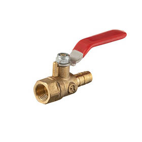 Кран шаровий повітряний, латунь, внутрішня різьба 1/4 " на шланг 10мм, STORM INTERTOOL PT-1889 pwtl