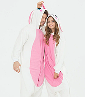 Пижама Кигуруми белый заяц для всей семьи Украинское производство
