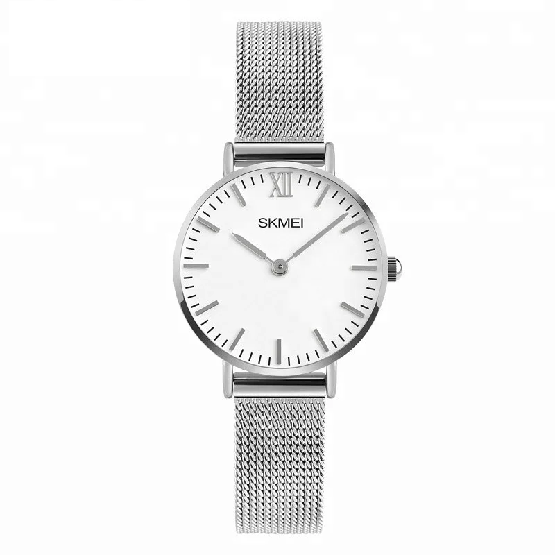 Оригінальні класичні жіночі годинники Skmei (Скмей)1185 Silver