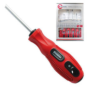Набір викруток 6 од. (SL3*75, SL5*100, SL6*125, PH0*75, PH1*100, PH2*125), CrV, Ergo-design INTERTOOL VT-2005 pwtl