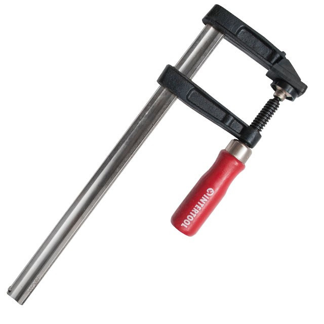 Струбцина столярна 1000х120мм DIN 5117 INTERTOOL HT-6007 pwt, фото 1