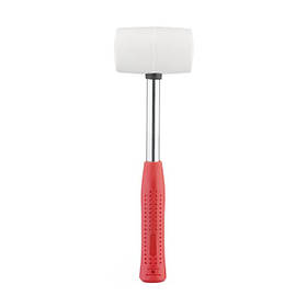Киянка гумова 450 г, 65 мм, бiла гума, металева ручка INTERTOOL HT-0227 pwtl