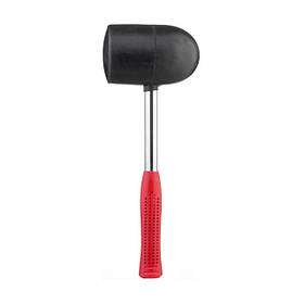 Киянка гумова 1250 г, 90 мм. чорна гума, металева ручка. INTERTOOL HT-0228 pwtl