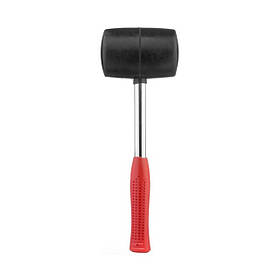 Киянка гумова 900 г, 90 мм, чорна гума, металева ручка INTERTOOL HT-0233 pwtl