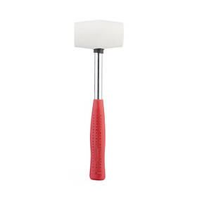 Киянка гумова 225 г, 40 мм, бiла гума, металева ручка INTERTOOL HT-0234 pwtl