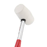 Киянка гумова 225 г, 40 мм, бiла гума, металева ручка INTERTOOL HT-0234 pwtl, фото 3