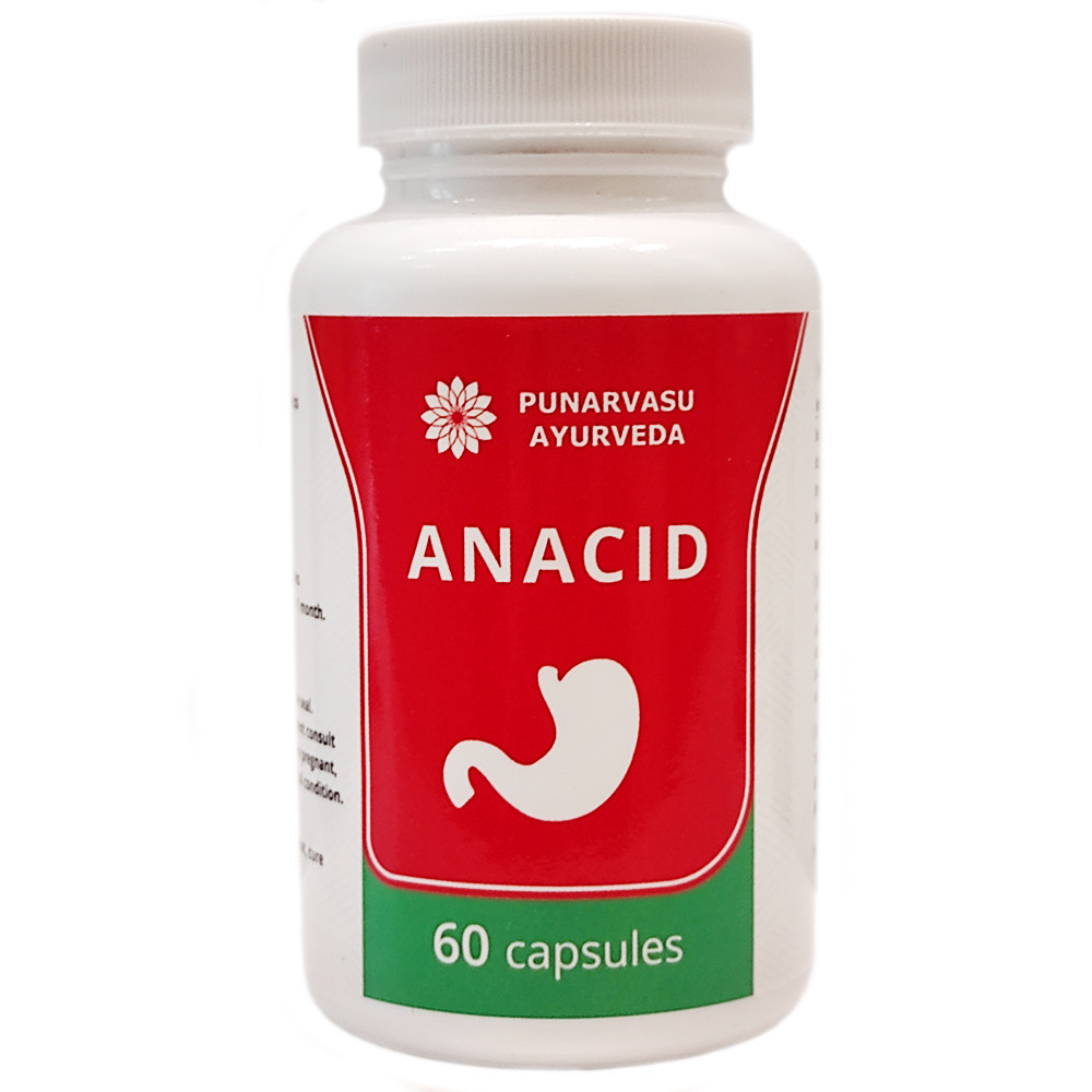 Анацид (Anacid, Punarvasu) комплексне лікування захворювань шлунково-кишкового тракту, 60 капсул