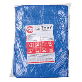 Водонепроникний Тент, поліпропіленовий (тарпаулін), 6*8 м з люверсами INTERTOOL AB-0608 pwt