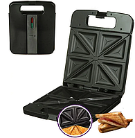 Електрична сендвичница Domotec MS 7718 4 скибочки / Сендвіч-бутербродниця з антипригарним покриттям 1400 Вт