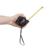 Рулетка з металевим полотном покритим нейлоном і магнітами на зачепі 8м * 25мм STORM INTERTOOL MT-0828 pwtl, фото 4