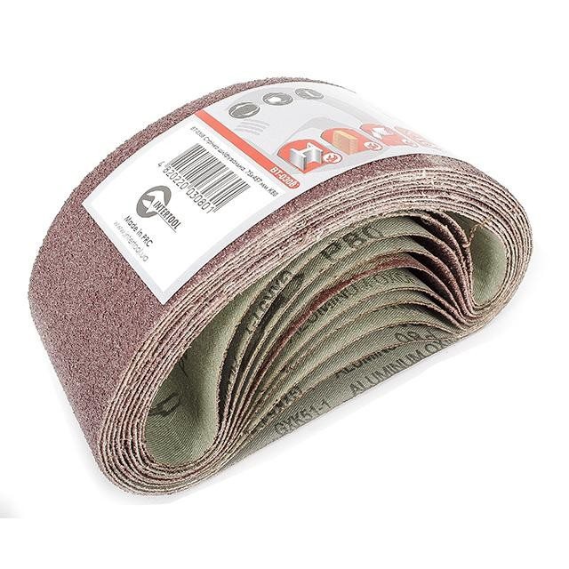 Стрічка шліфувальна 75*457 мм, зерно 80, уп. 10 шт INTERTOOL BT-0308 pwtl, фото 1