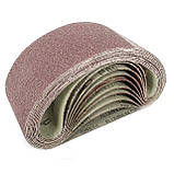 Стрічка шліфувальна 75*457 мм, зерно 80, уп. 10 шт INTERTOOL BT-0308 pwtl, фото 3