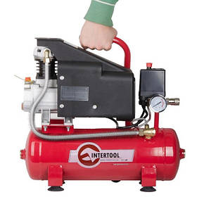 Масляний компресор об'ємом 9л INTERTOOL PT-0002, компресор потужністю 0.75 кВт pwtl