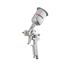 Пневматичний фарборозпилювач HP MINI, форсунка 0.5 мм, верхній металевий бачок 125мл., 5бар INTERTOOL PT-0306 pwt