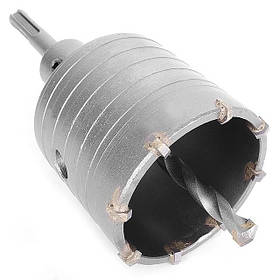 Комплект: свердло корончасте по бетону 65 мм + перехідник SDS Plus 100 мм INTERTOOL SD-7065 pwtl