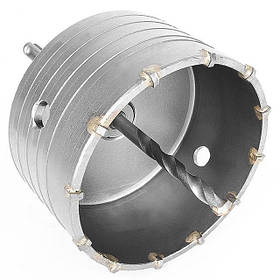 Комплект: свердло корончасте по бетону 105 мм + перехідник SDS Plus 100 мм INTERTOOL SD-7105, корончате свердло з адаптером SDS Pl